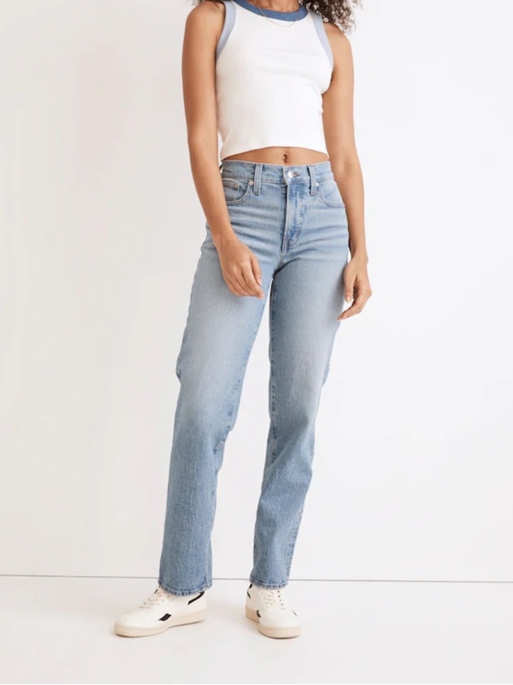 Madewell The Mid-Rise Perfect Vintage Jeans 33 16 plus straight leg medium wash